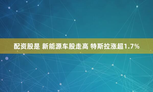 配资股是 新能源车股走高 特斯拉涨超1.7%