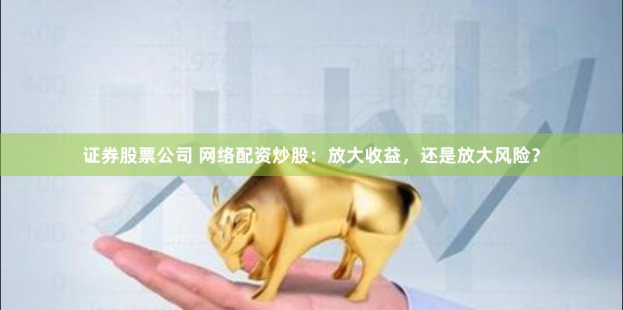 证券股票公司 网络配资炒股：放大收益，还是放大风险？
