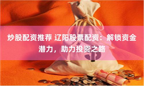 炒股配资推荐 辽阳股票配资：解锁资金潜力，助力投资之路